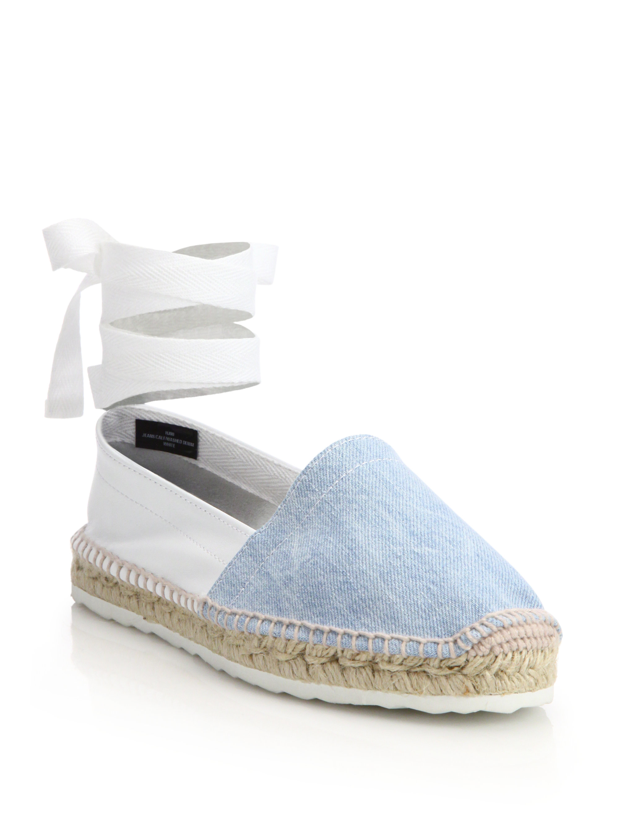 denim espadrille flats