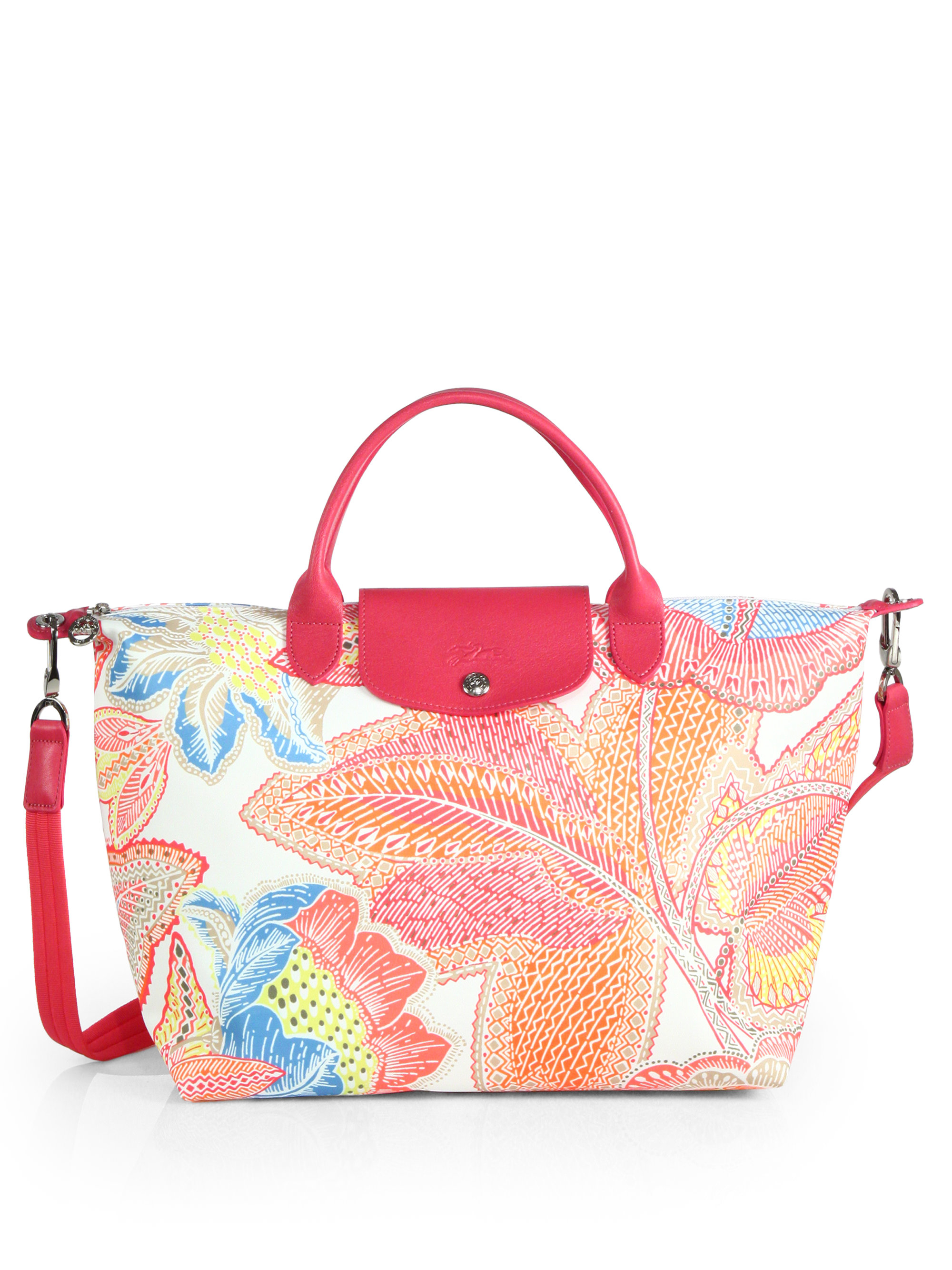 Fleurs Longchamp Flower Pink Longchamp Tote Bag Fleurs