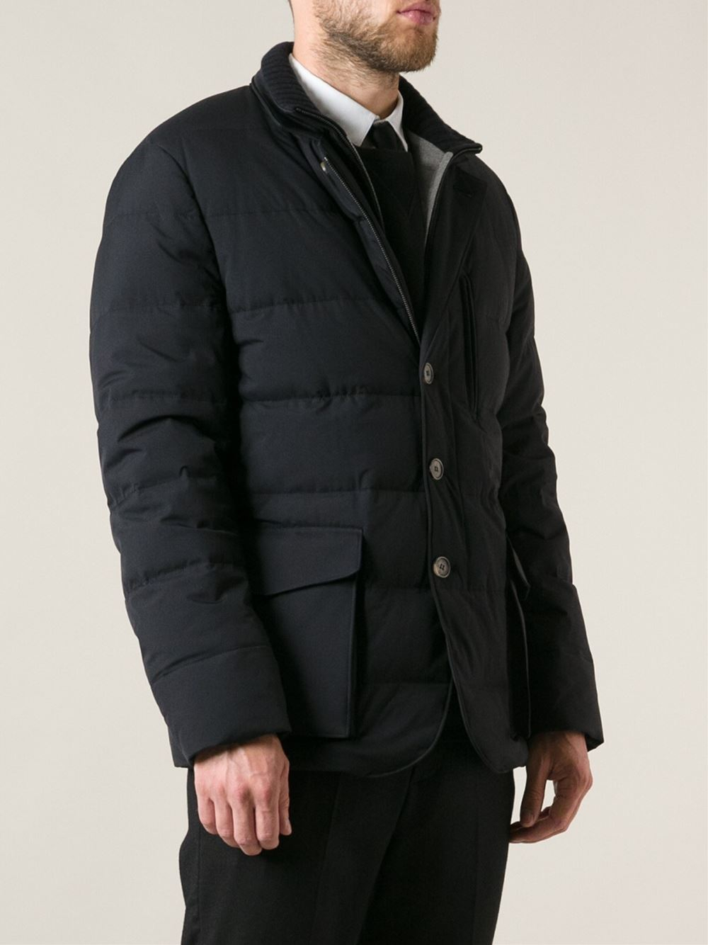 Loro Piana Storm Feather Down Jacket in Black for Men - Lyst