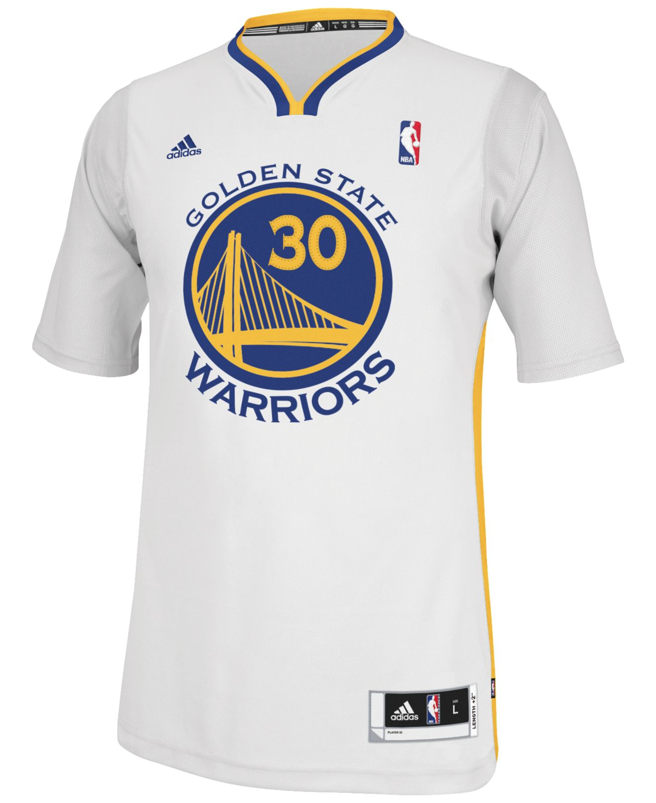 adidas Men'S Short-Sleeve Curry State Warriors Swingman Jersey in White for Men | Lyst