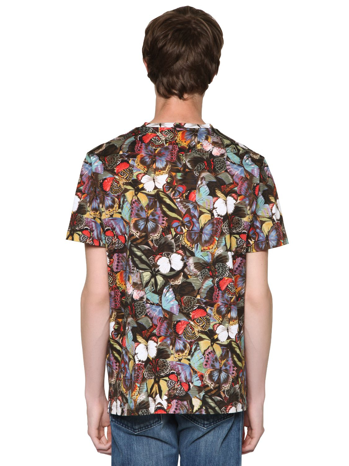 Valentino Cotton Butterfly Print T 