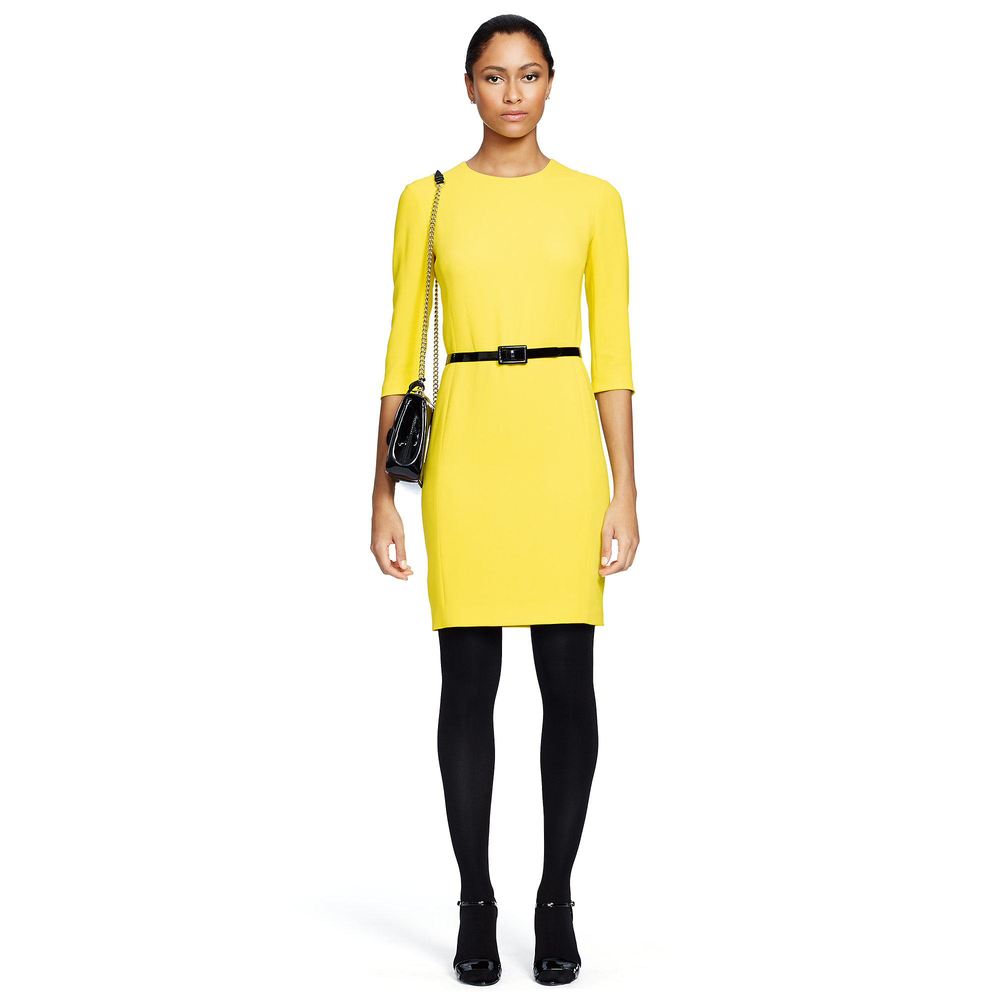 ralph lauren women dress yellow