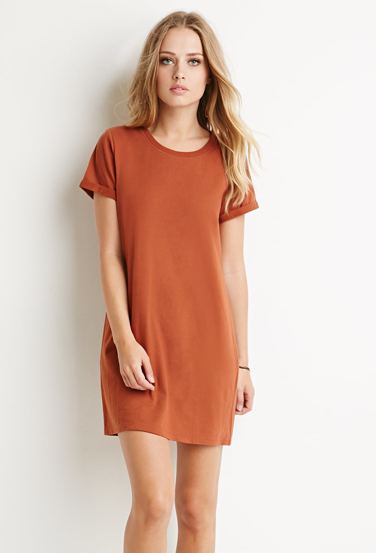 coral jersey dress