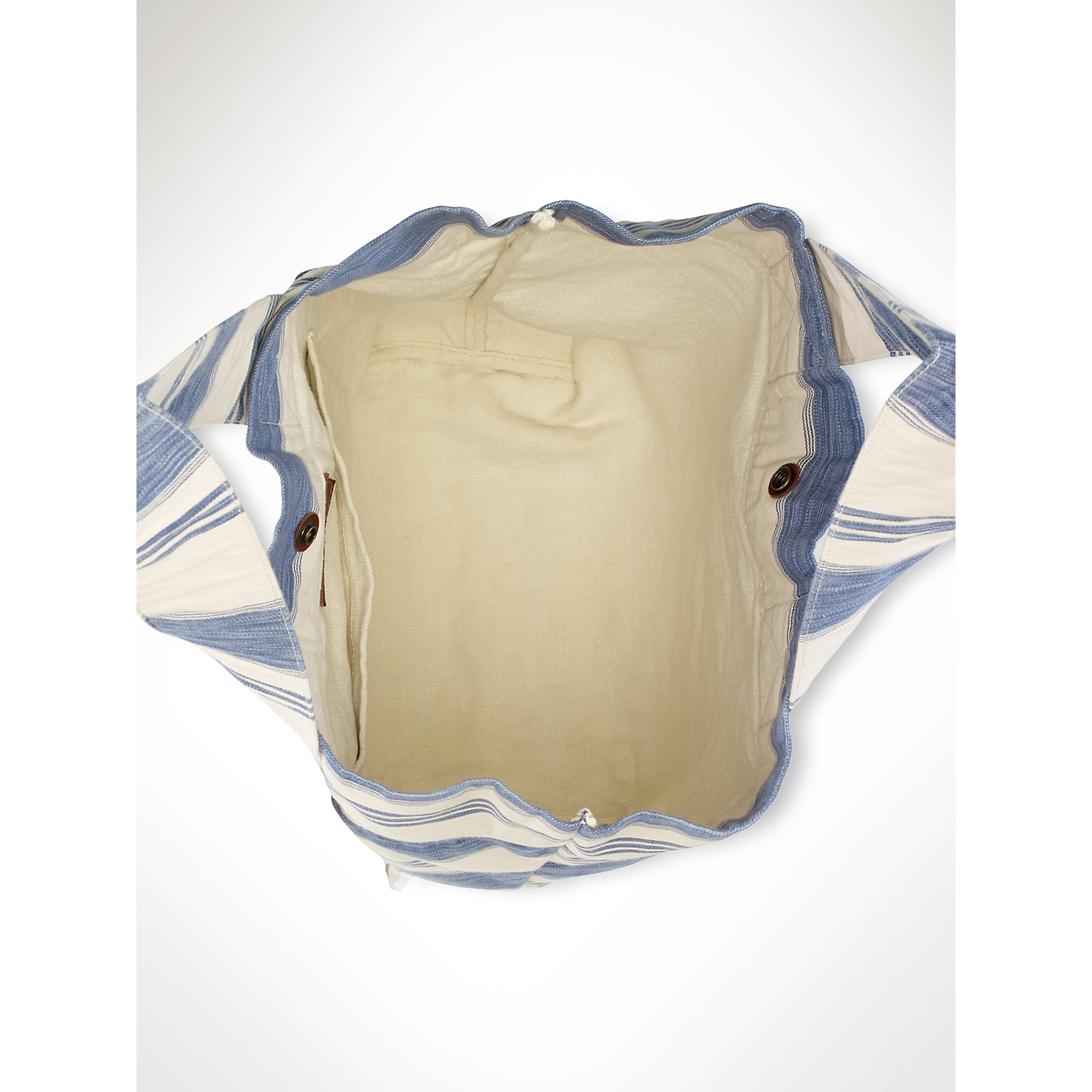 Polo ralph lauren Striped Beach Tote in Blue Lyst