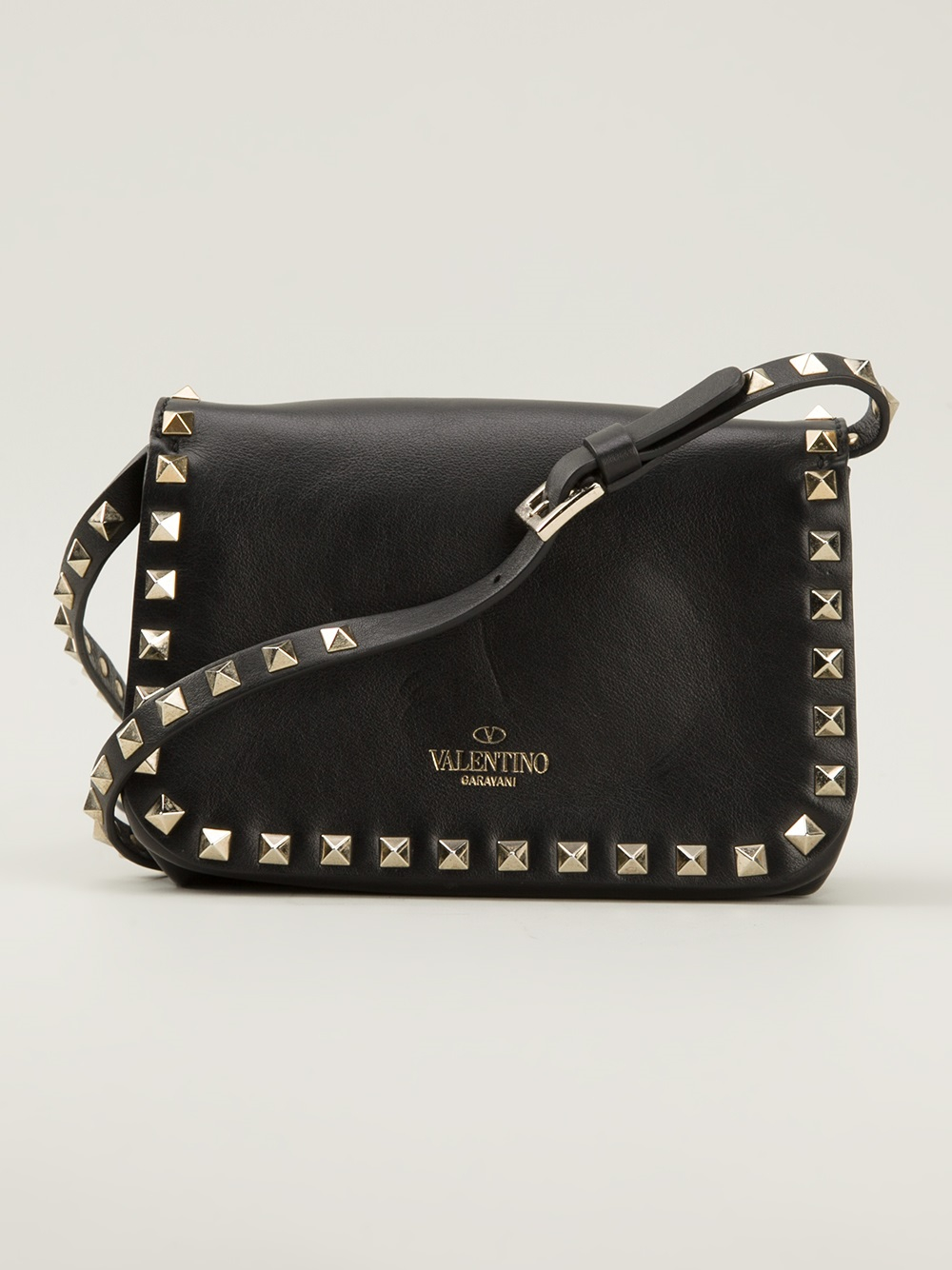 Valentino Rockstud Cross Body Bag in Black - Lyst