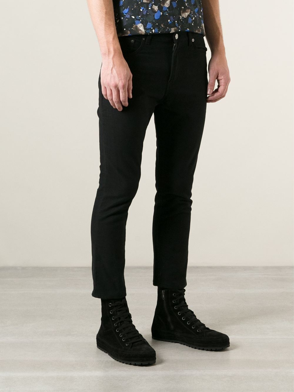 black moleskin jeans