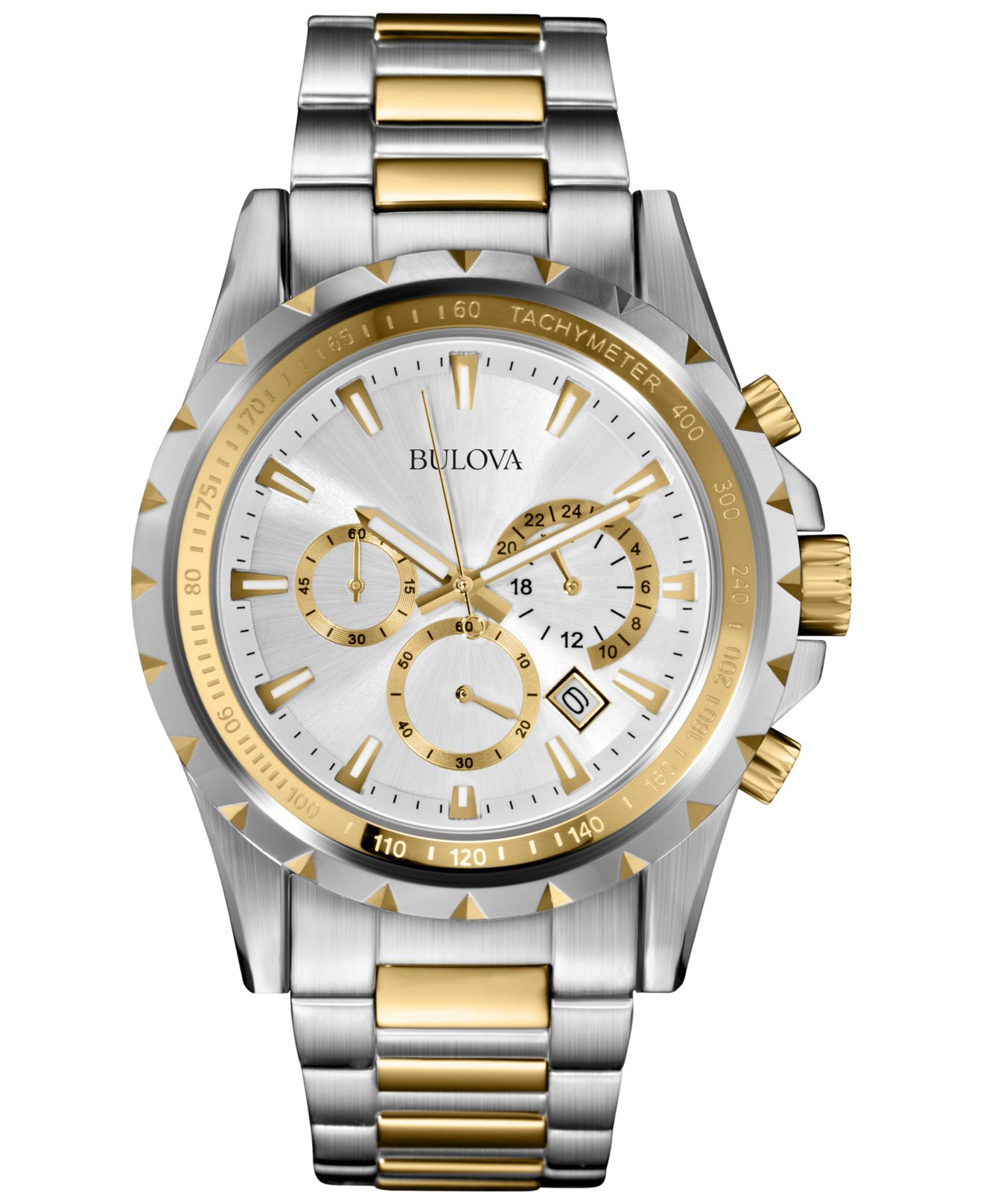 【楽天ランキング1位】 Bulova Marine Star Chronograph Mens Watch, Stainless Steel