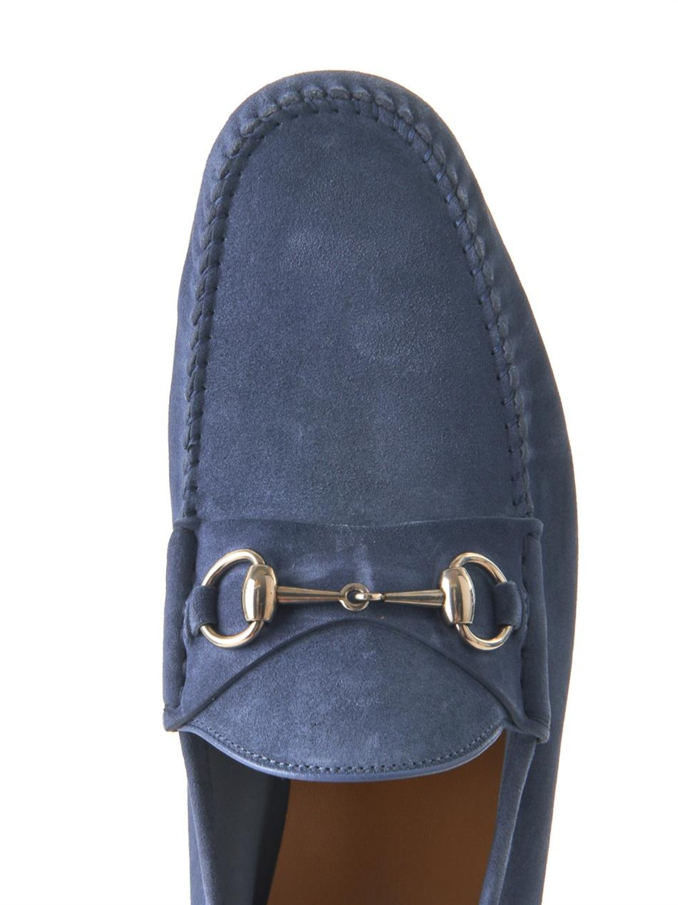 prins bedstemor R Gucci Roos Suede Loafers in Blue for Men | Lyst