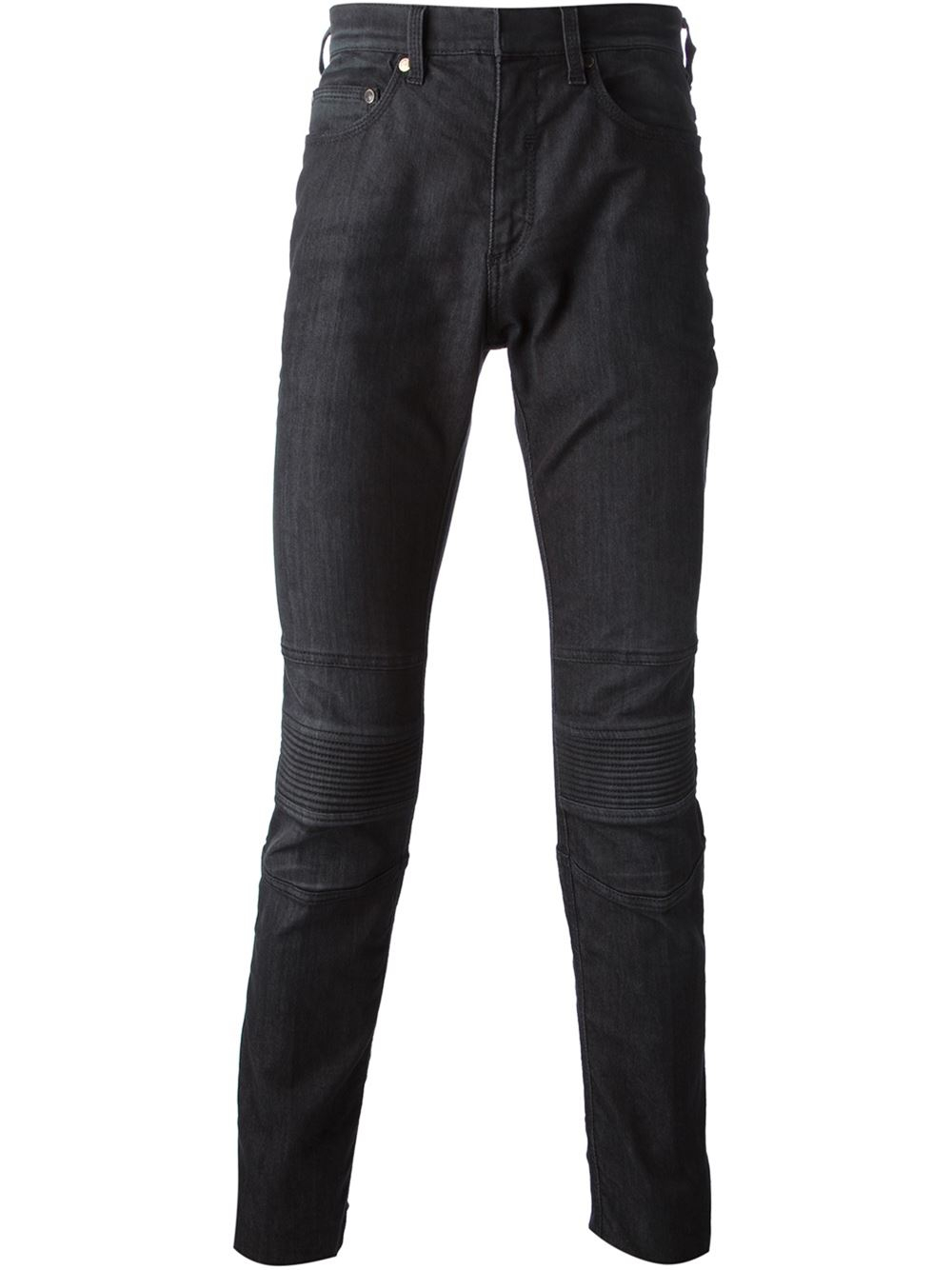 Neil Barrett Padded Knee Skinny Jeans in Black for Men | Lyst