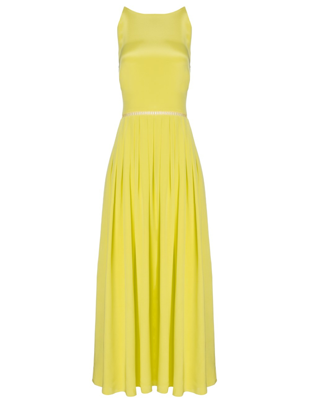 Preen Yellow Silk Satin Pansy Dress in Yellow | Lyst