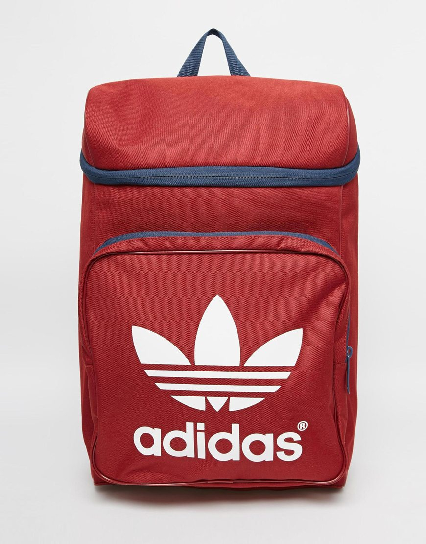 Adidas Originals Classic Backpack In Burgundy in Red (Redwhite) | Lyst