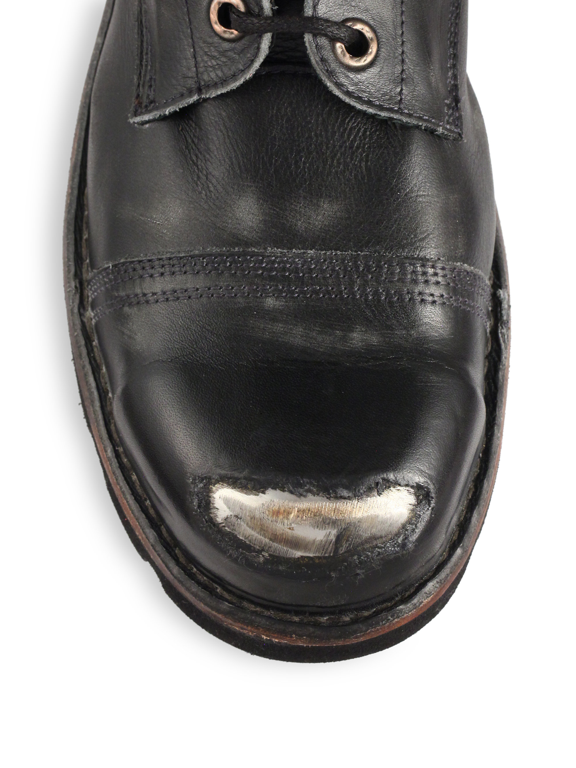 DIESEL Hardkor Steel Lace-up Boots in Black for Men | Lyst