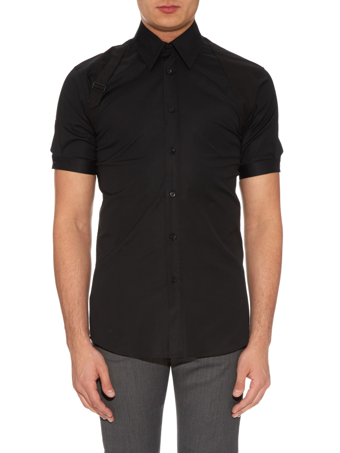 alexander mcqueen harness shirt