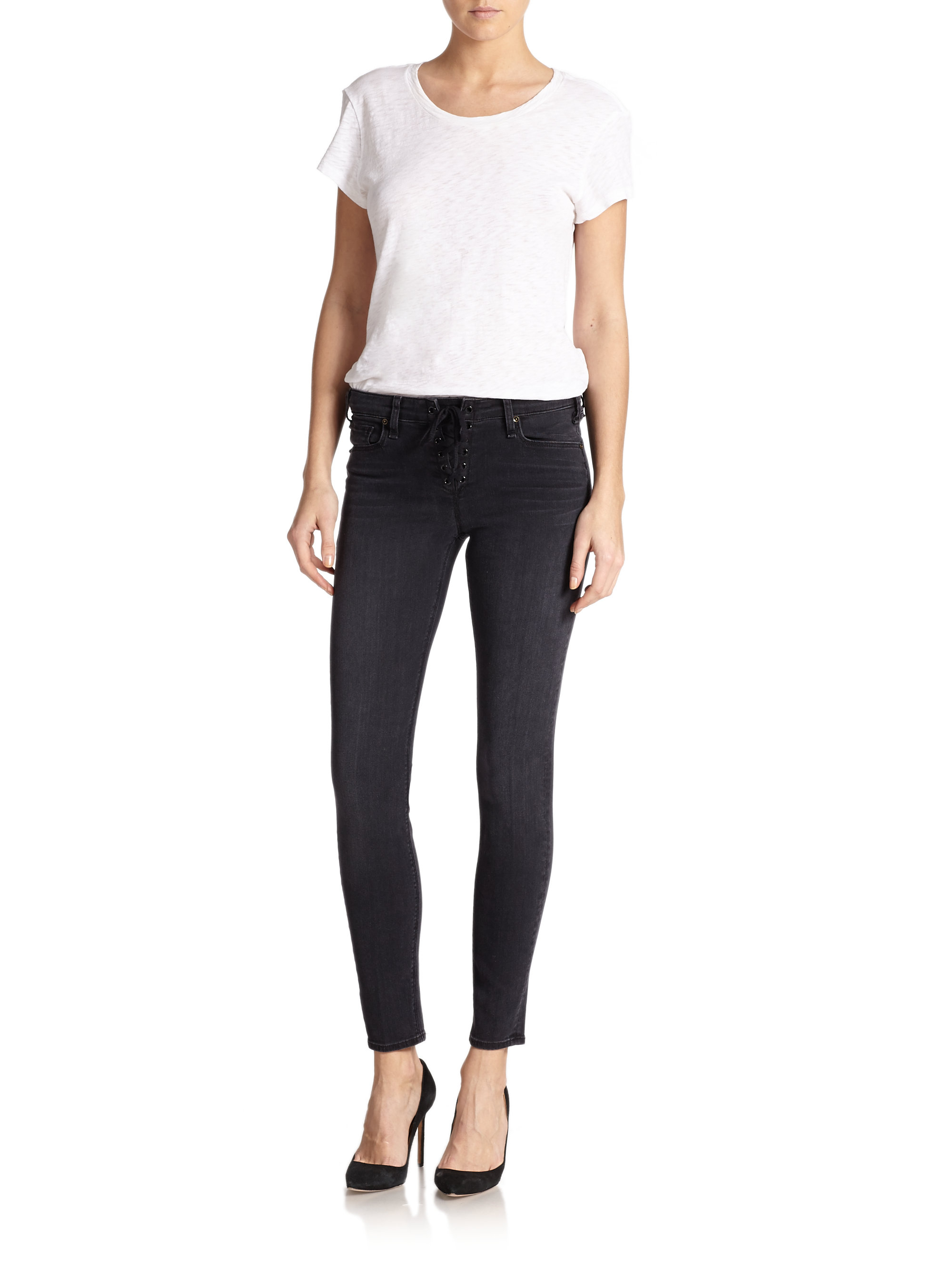 Lace up skinny pants Lace up skinny pants