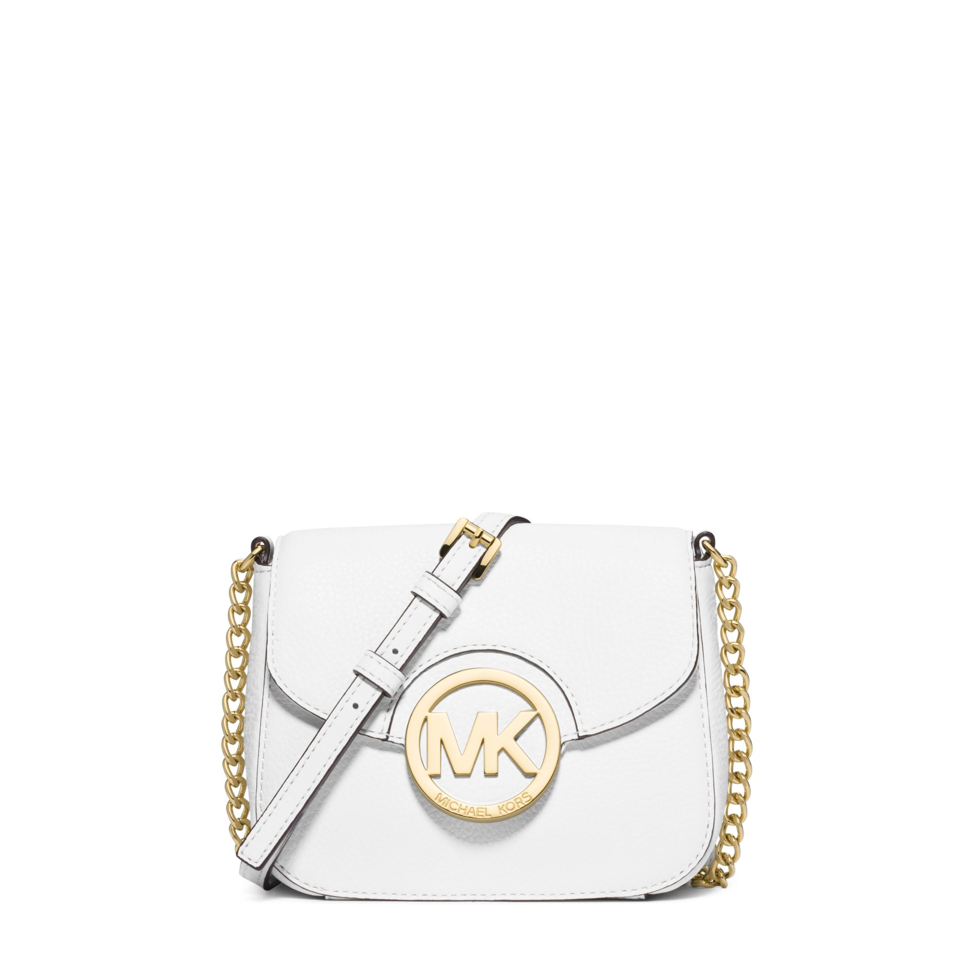 MICHAEL Michael Kors Michl Michl Kors Bedford Leather Crossbody Bag Small  Optic White, $148, Nordstrom