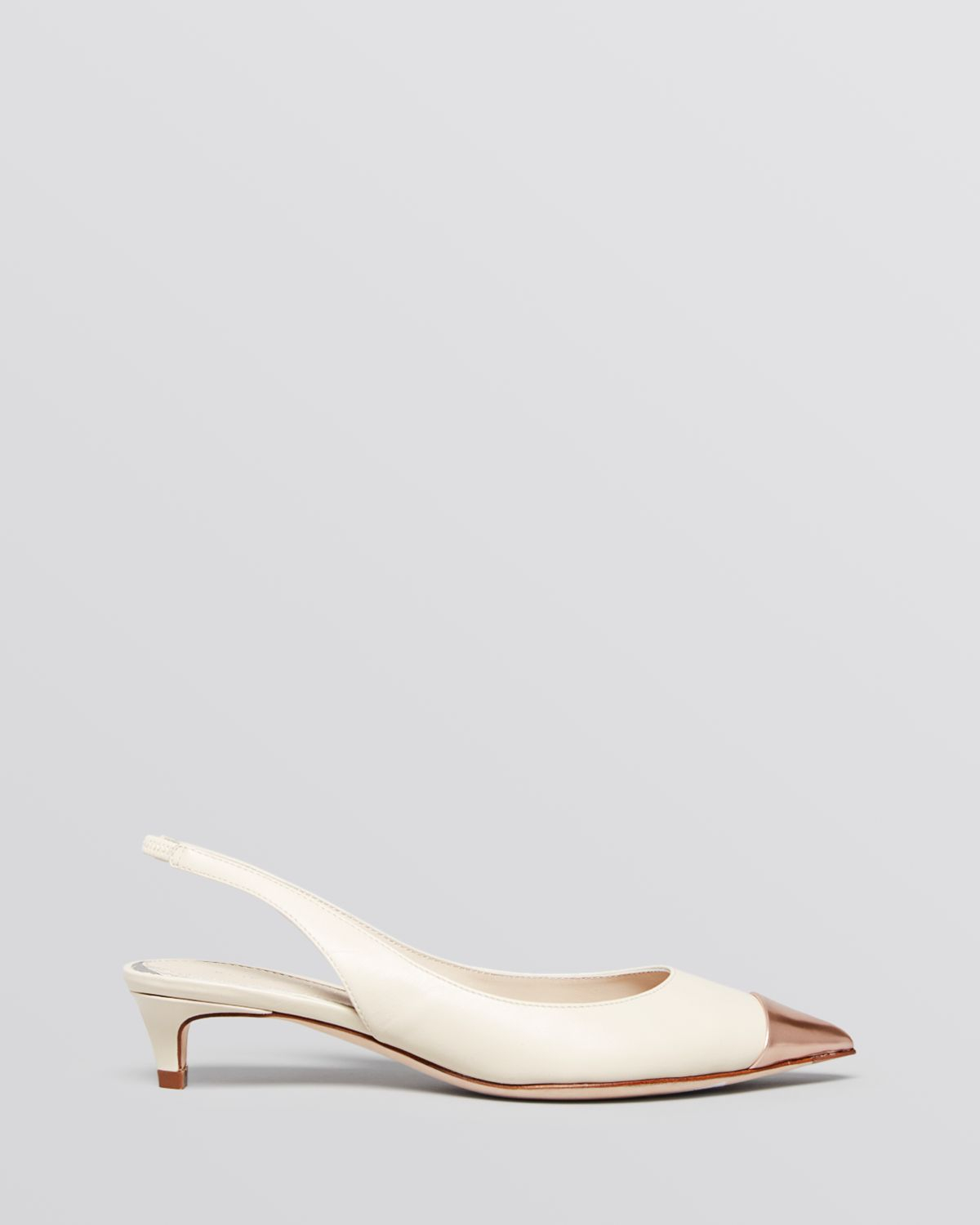 pointed toe slingback kitten heels