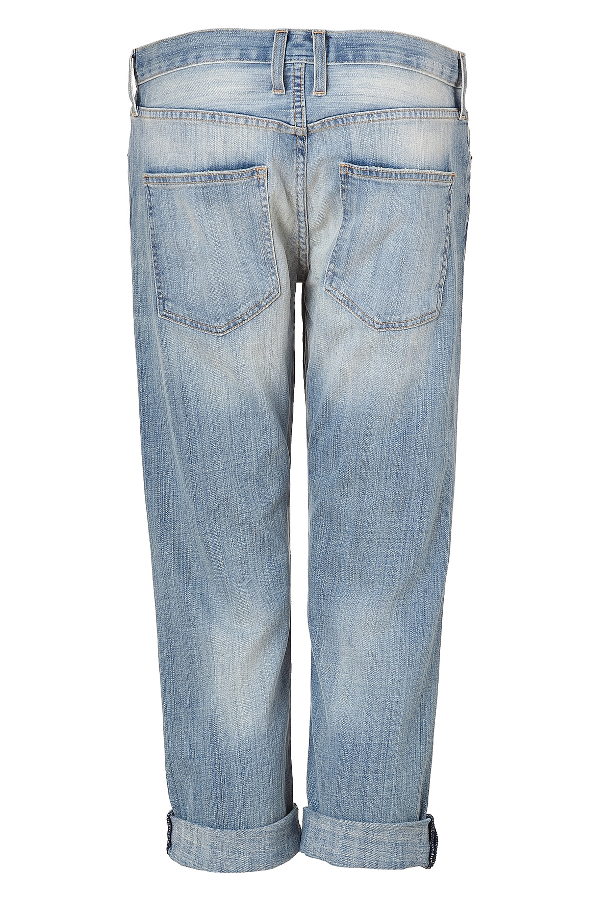 Lyst - Current/Elliott Washed Cotton Driftwood Destroy Boyfriend Jeans