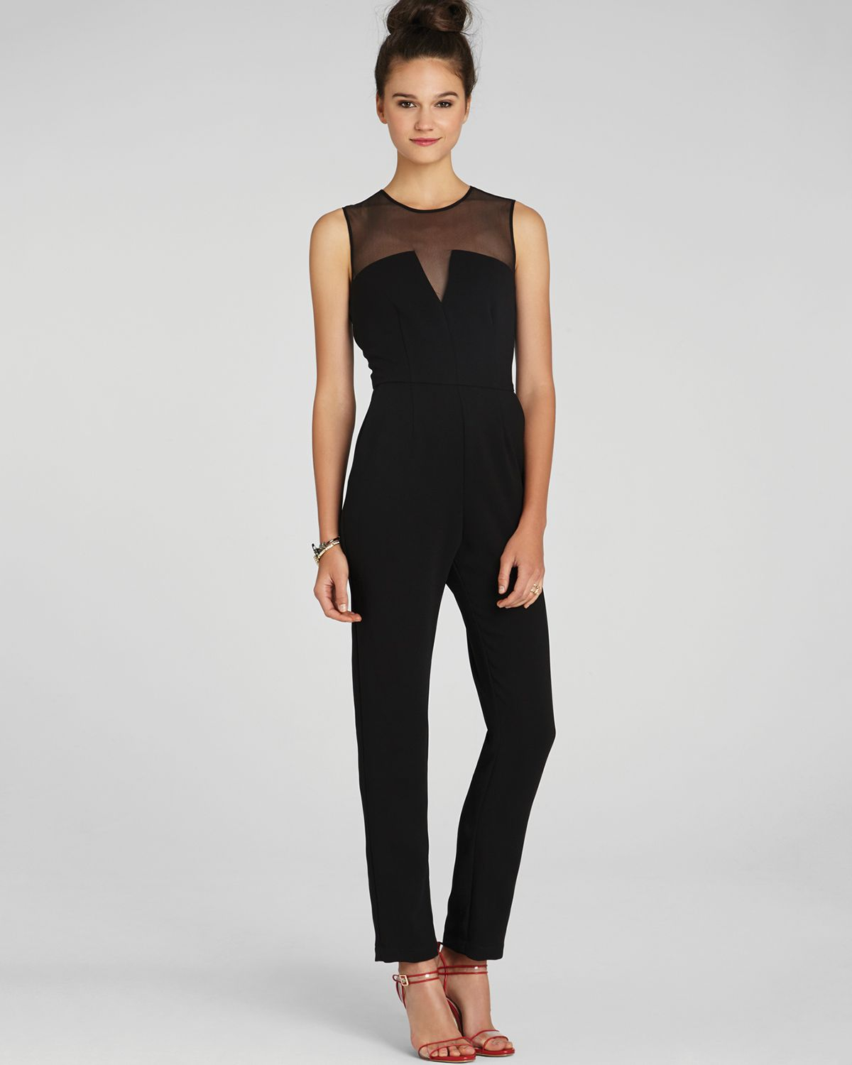 black structured jumpsuit