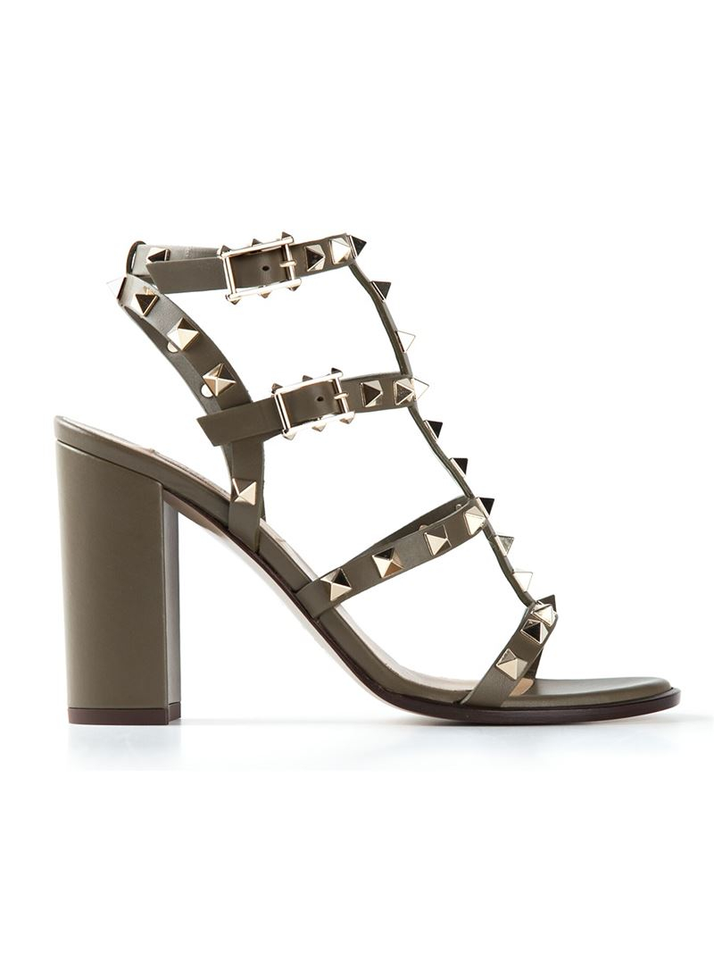 valentino green sandals