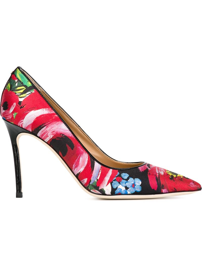 flower print pumps