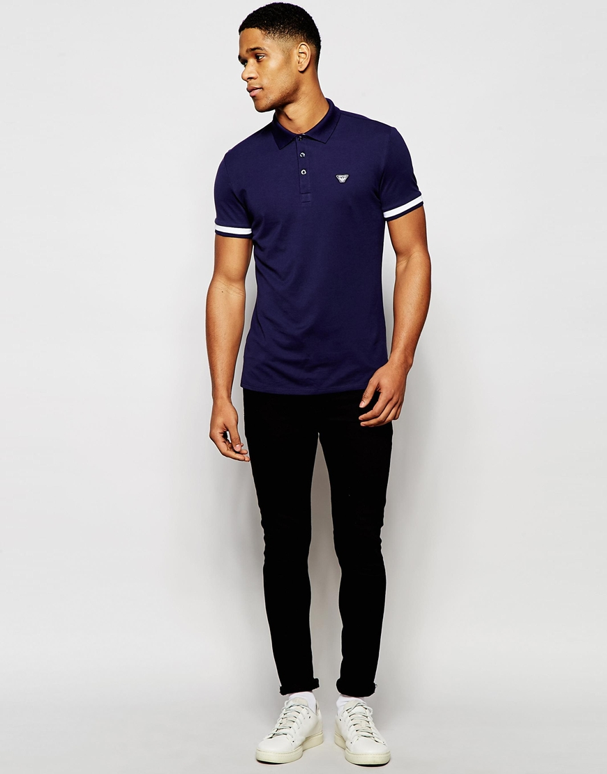 navy polo with jeans
