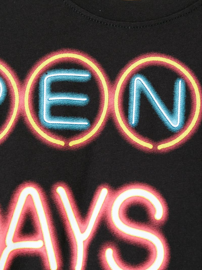 Love Moschino Neon Sign Print T-shirt 
