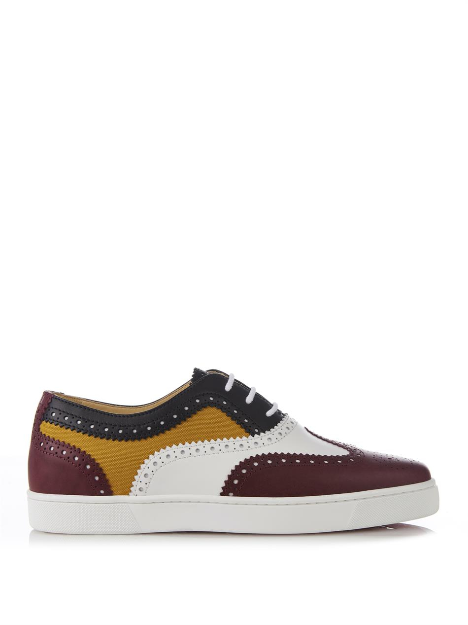 Kina Frugtgrøntsager Scene Christian Louboutin Golfito Leather and Canvas Low-Top Sneakers for Men -  Lyst