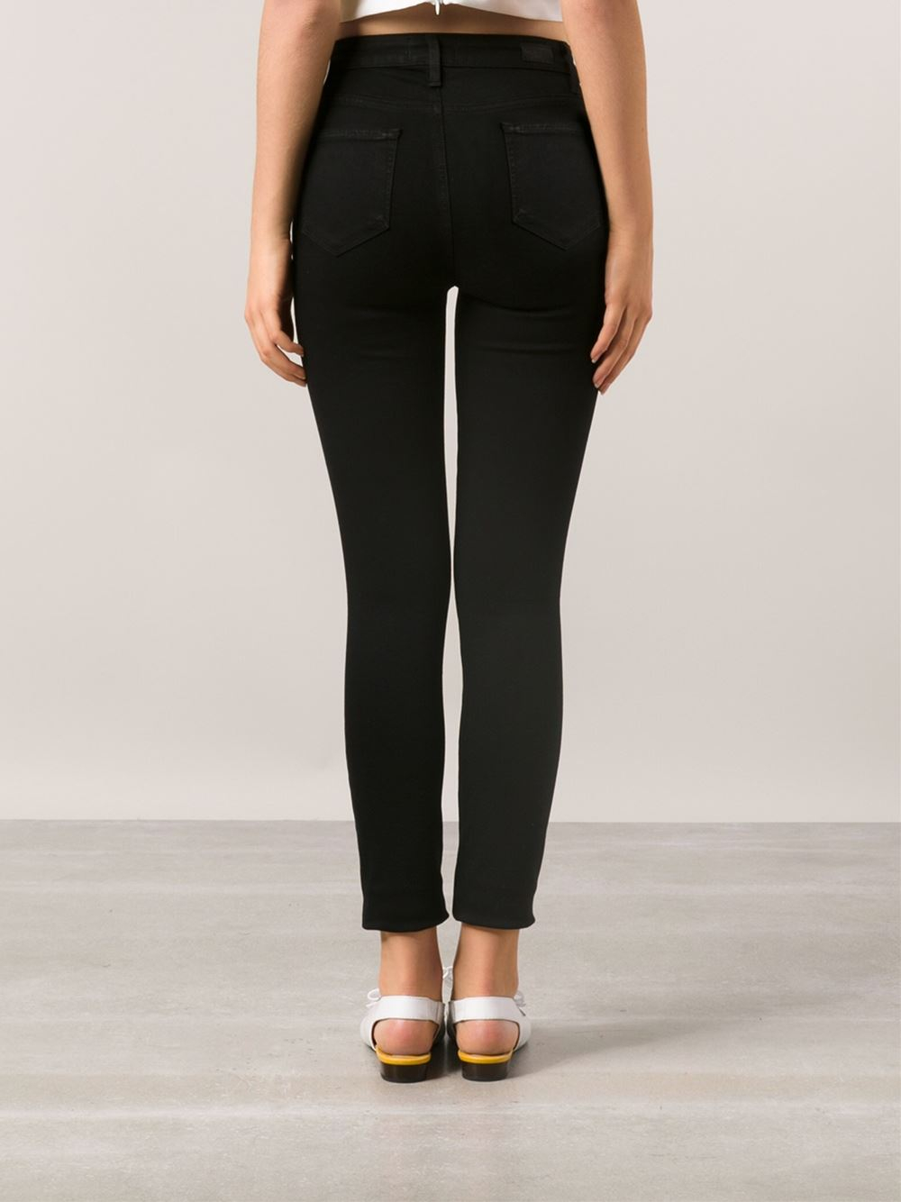 Paige 'margot' Ultra Skinny Jeans in Black Lyst
