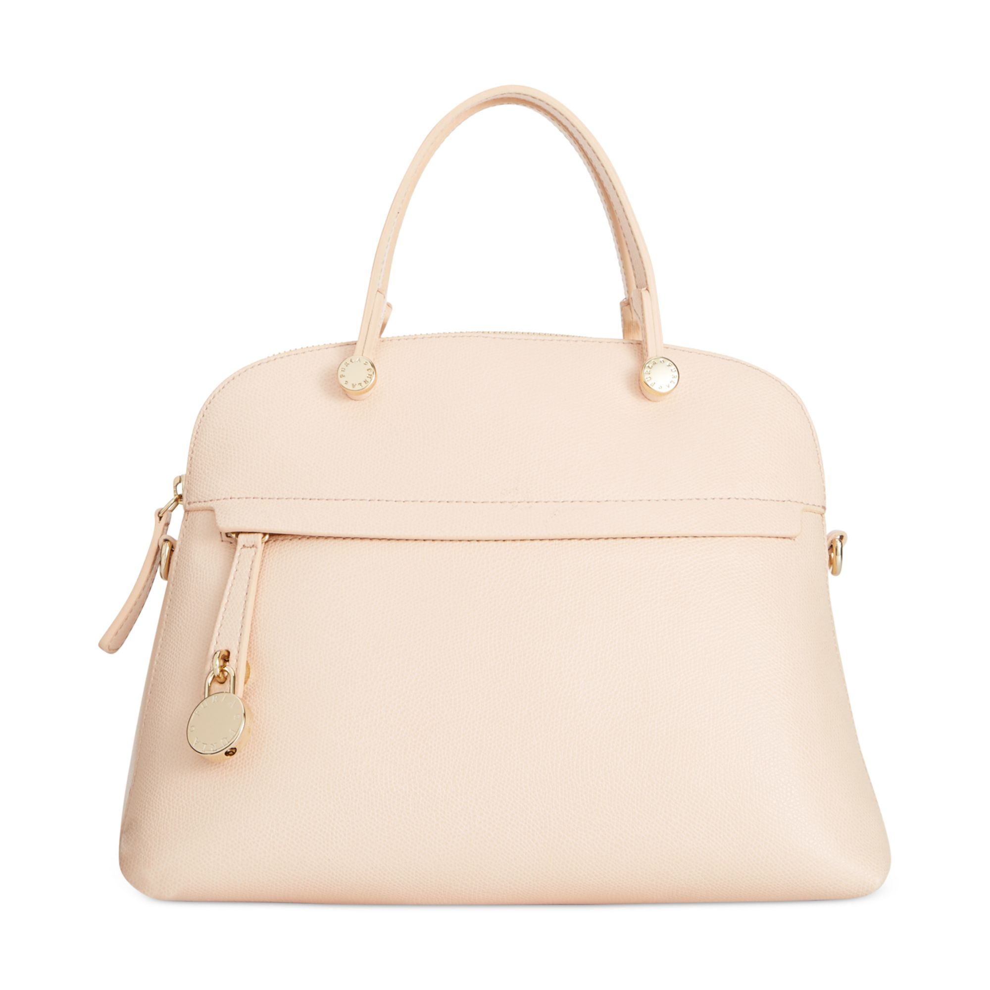 lyst furla piper medium dome tote in pink lyst furla piper medium dome tote in pink