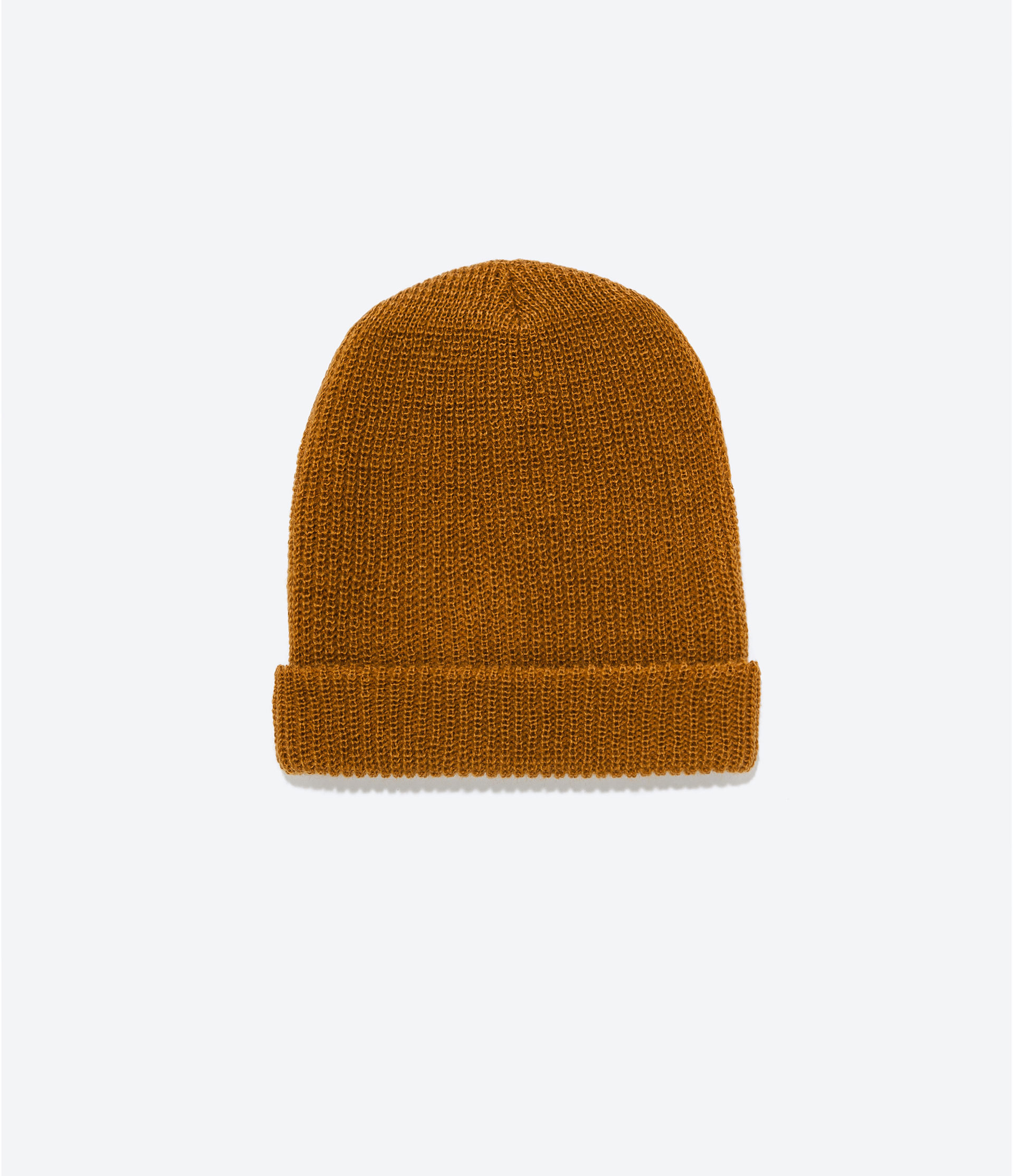 Zara Knitted Hat in Brown (Mustard) Lyst