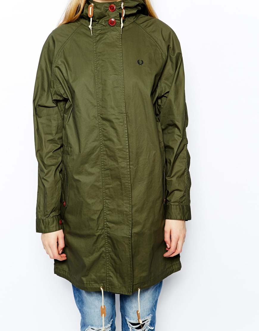 Fred Perry Parka in Green | Lyst Canada