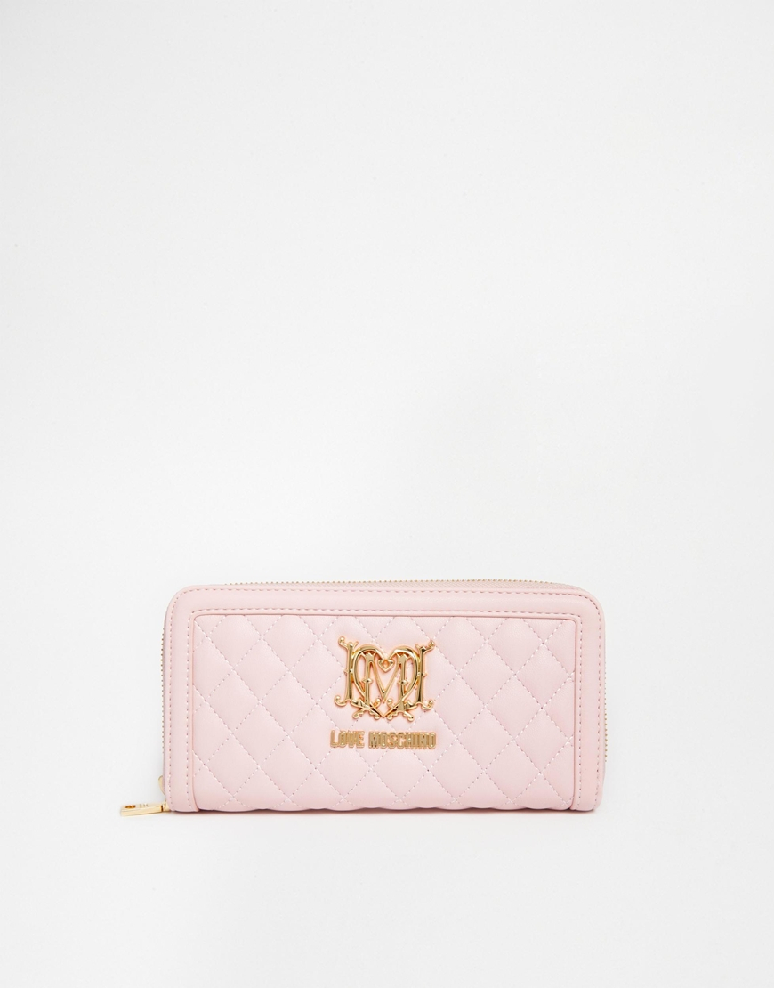 Love Moschino Quilted Zip Top Purse In 