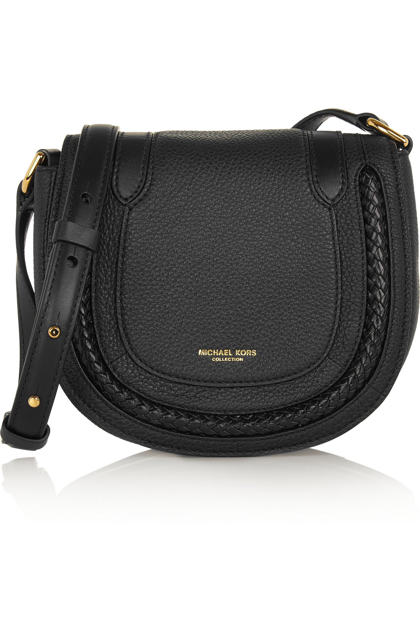 Lyst Michael Kors Skorpios Small Texturedleather Shoulder Bag in Black