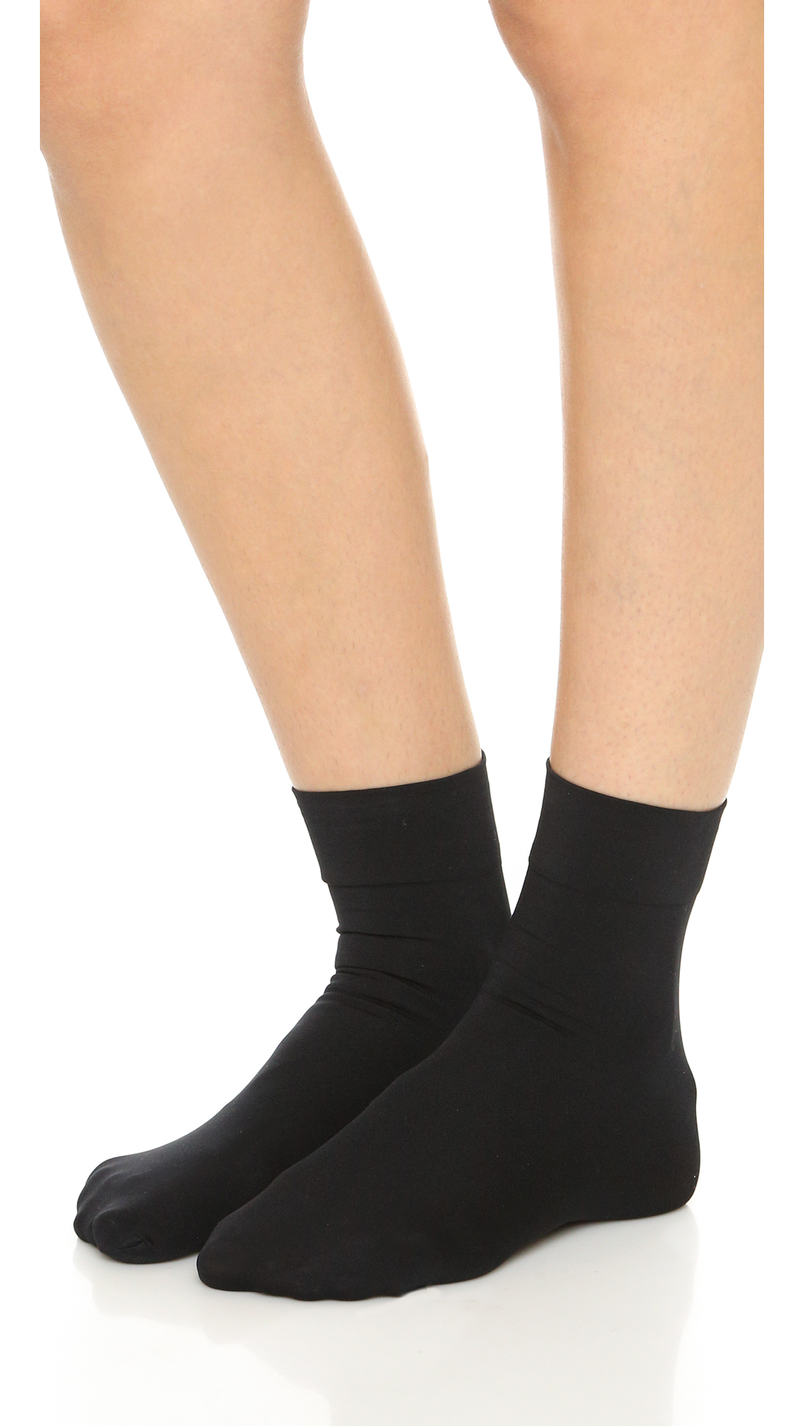 Commando Ultimate Opaque Matte Ankle Socks in Black Lyst