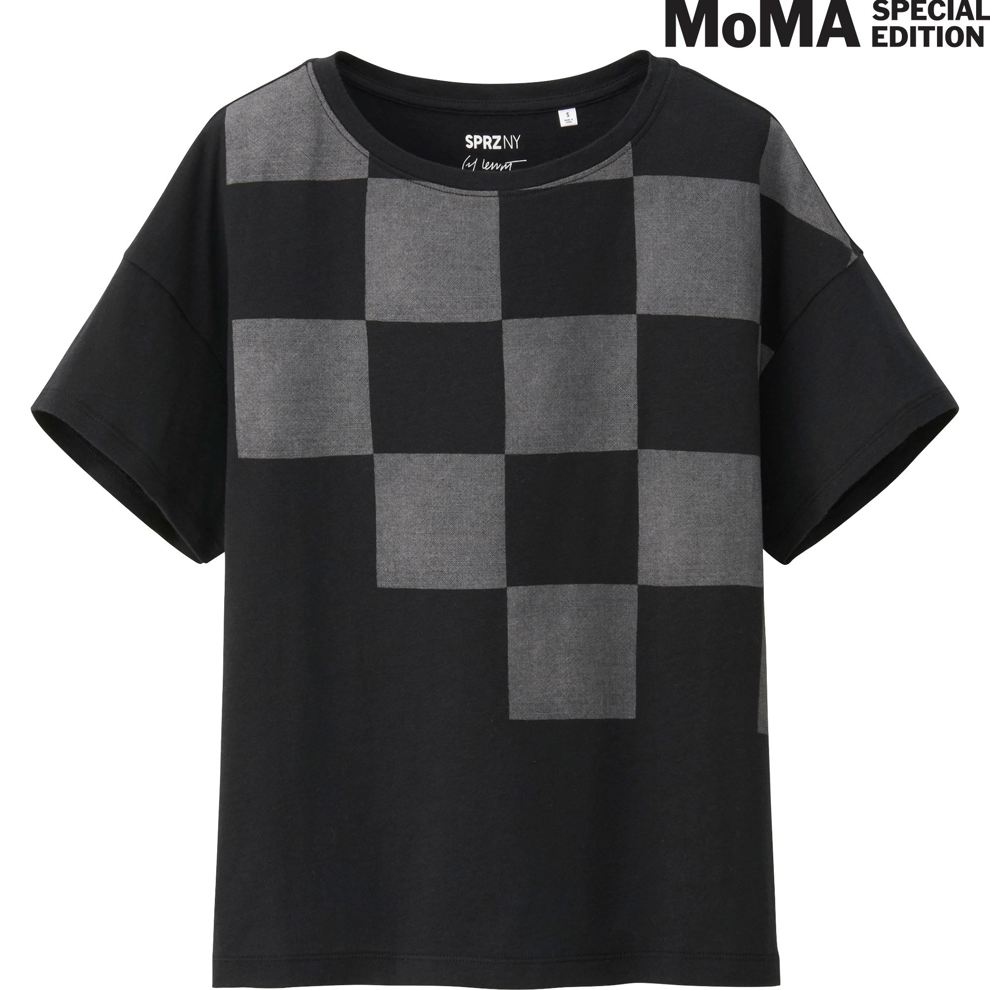 Uniqlo Black Sprz Ny Short Sleeve TShirt (Sol Lewitt