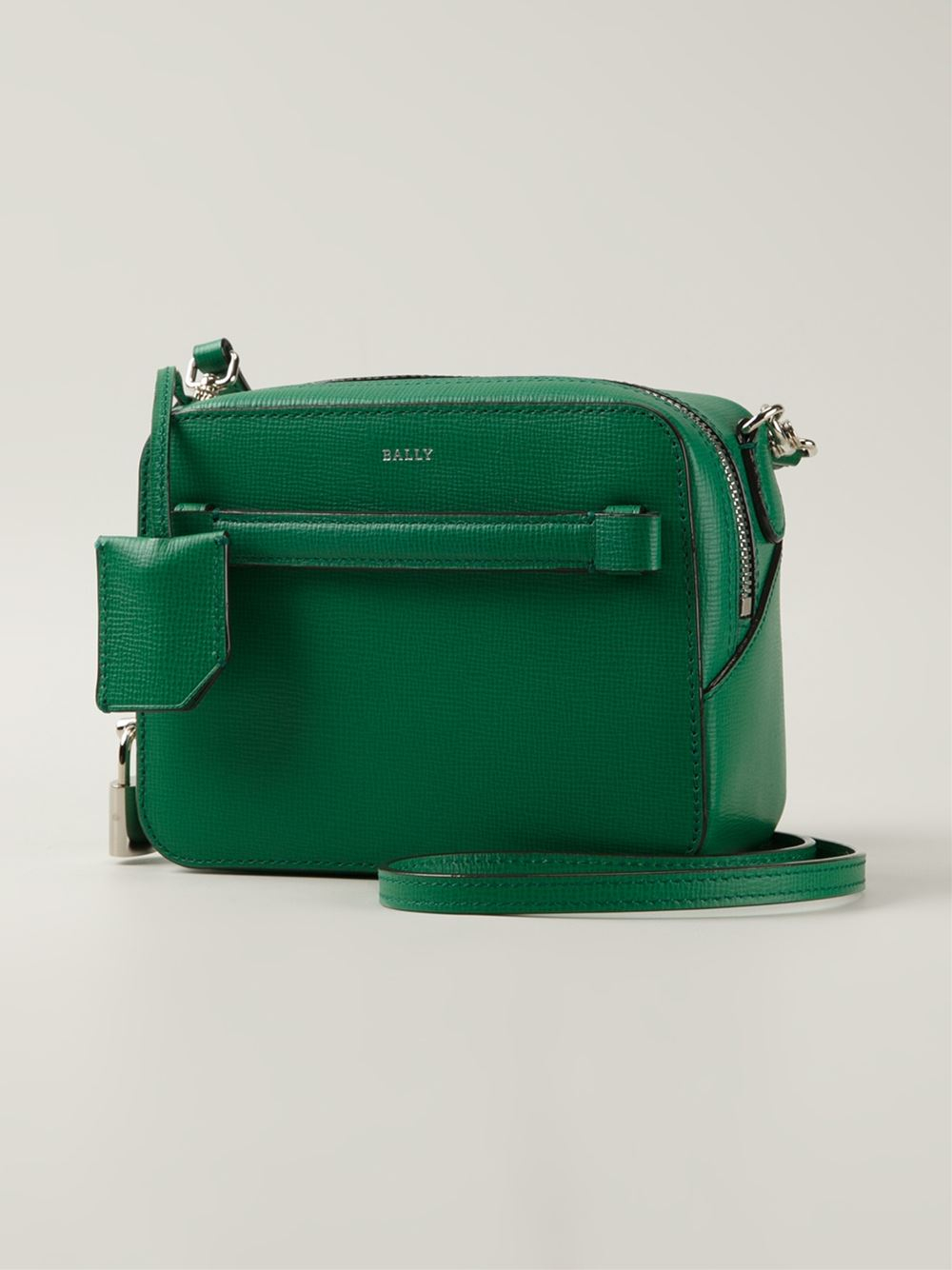 Bally Small Calf-Leather Cross-Body Bag in Green - Lyst