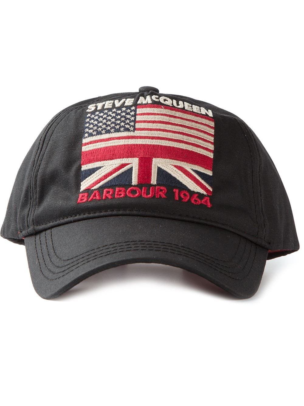 Barbour Steve Mcqueen Usa Flag Cap in Black for Men | Lyst UK