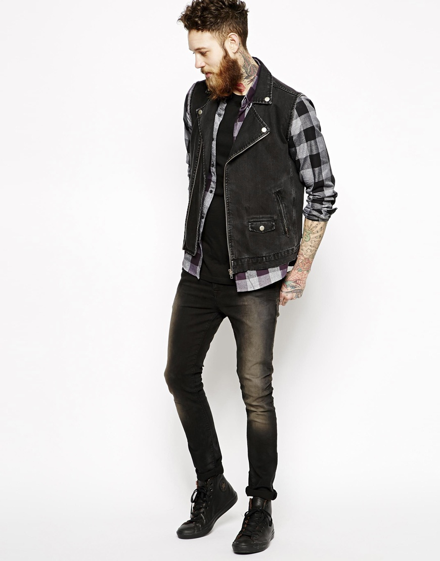 sleeveless biker jacket