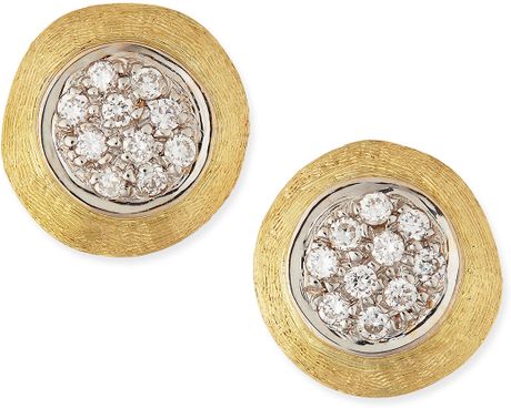 Marco Bicego Jaipur 18K Gold Diamond Stud Earrings in Gold | Lyst