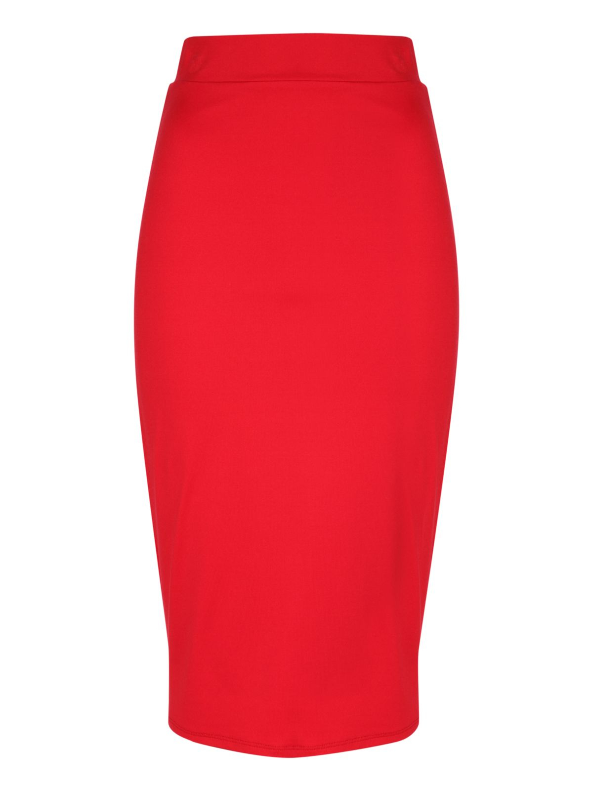 Jane norman Ruched Back Pencil Skirt in Red | Lyst