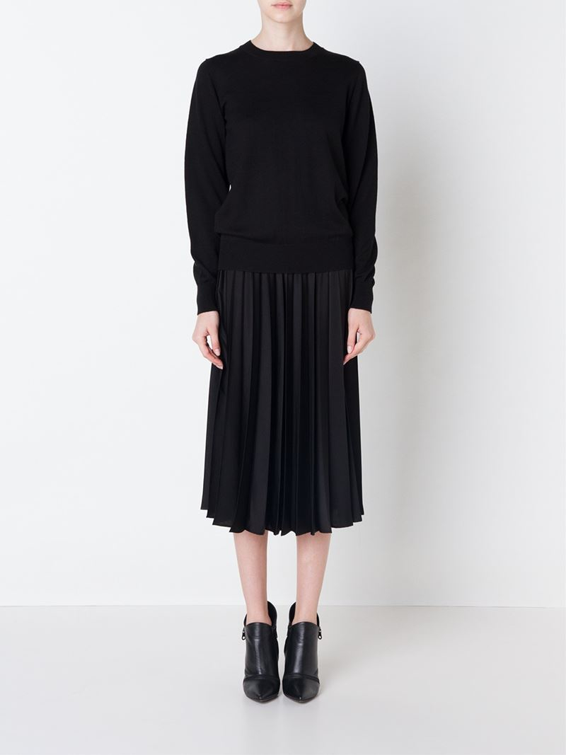 Comme des Garçons Pleated Skirt in Black - Lyst