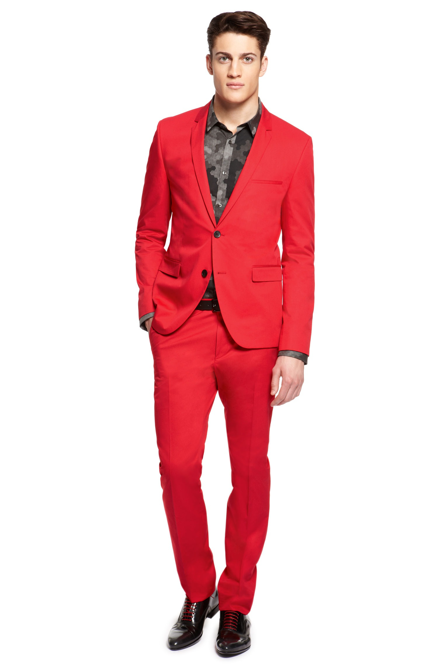 hugo boss red suit