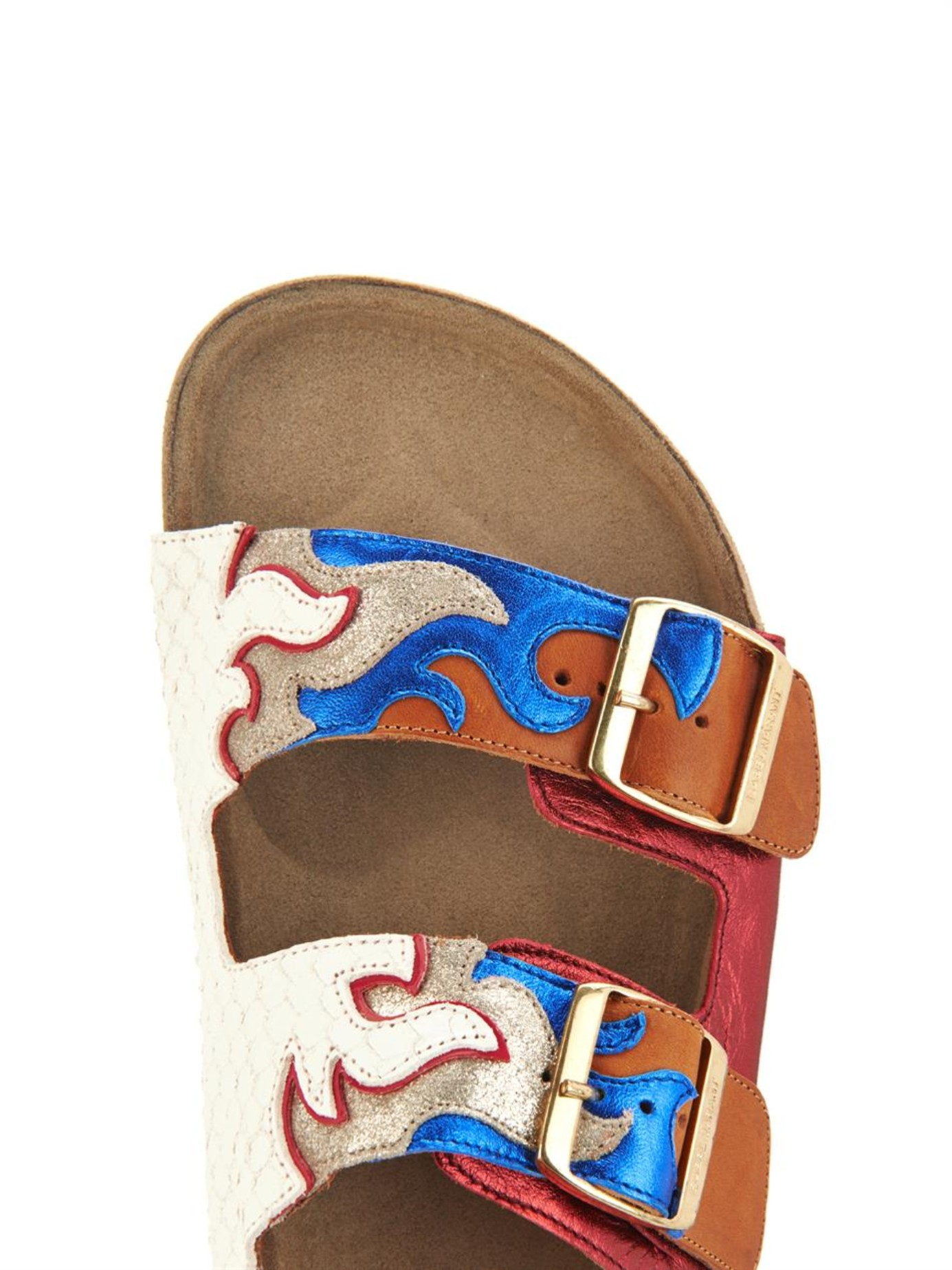 Isabel Marant Étoile Gail Cholita Leather Sandals in Red | Lyst