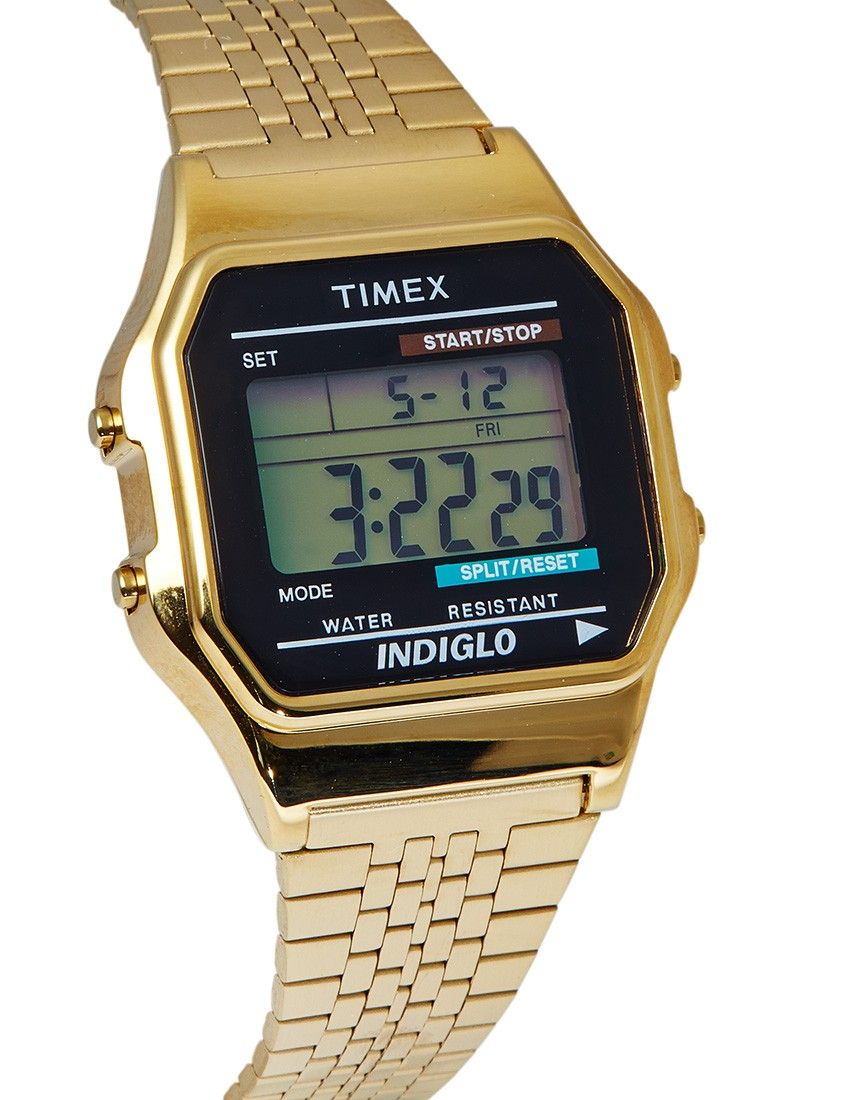 Lyst Timex Classic Digital Goldtone Bracelet Watch in Metallic for Men