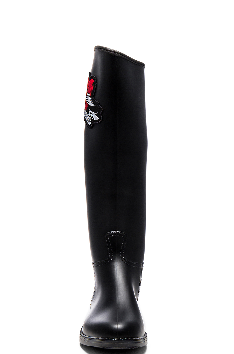 Lyst Love Moschino Heart Motif Rain Boots in Black