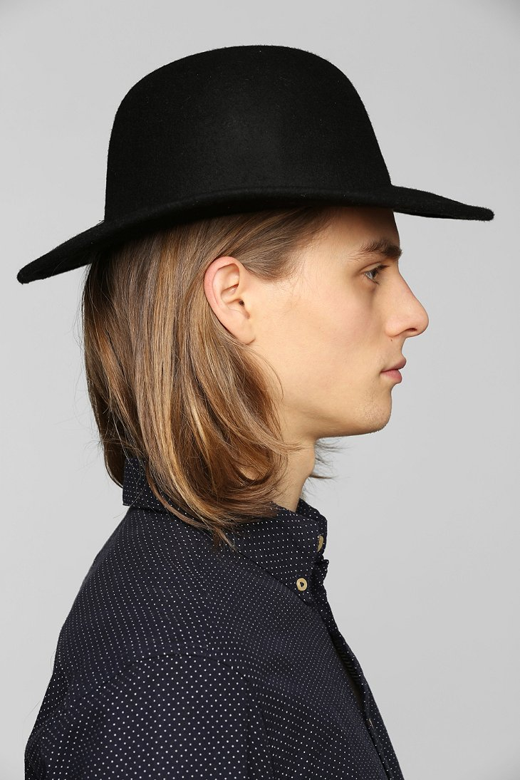 Urban Outfitters Wide-Brim Bowler Hat in Black for Men | Lyst