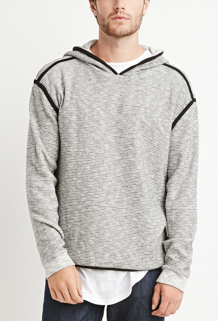 grey textured hoodie