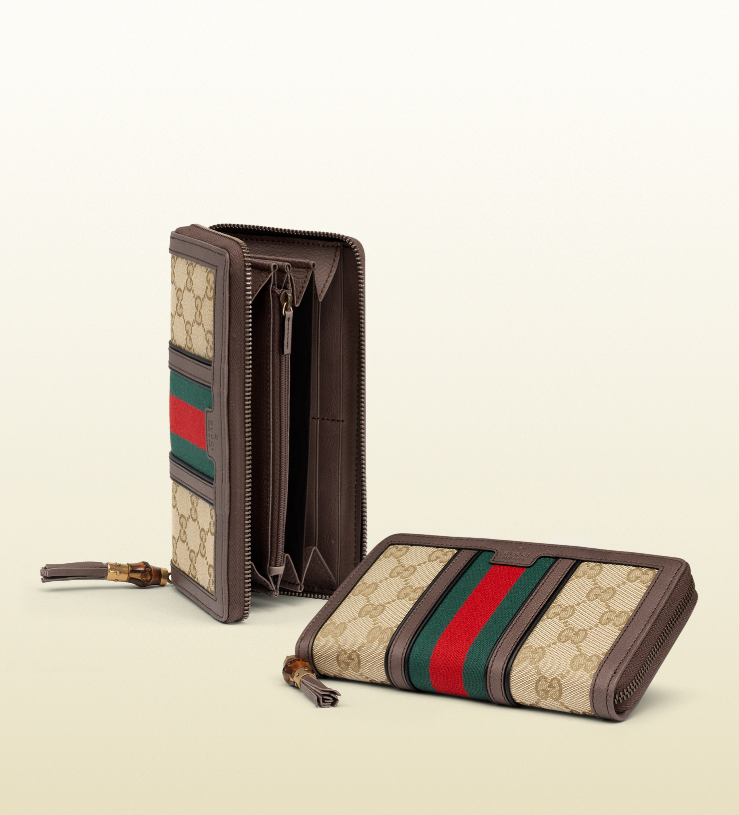 Gucci Rania Original Gg Canvas Zip Around Wallet in Sand (Red) for Men