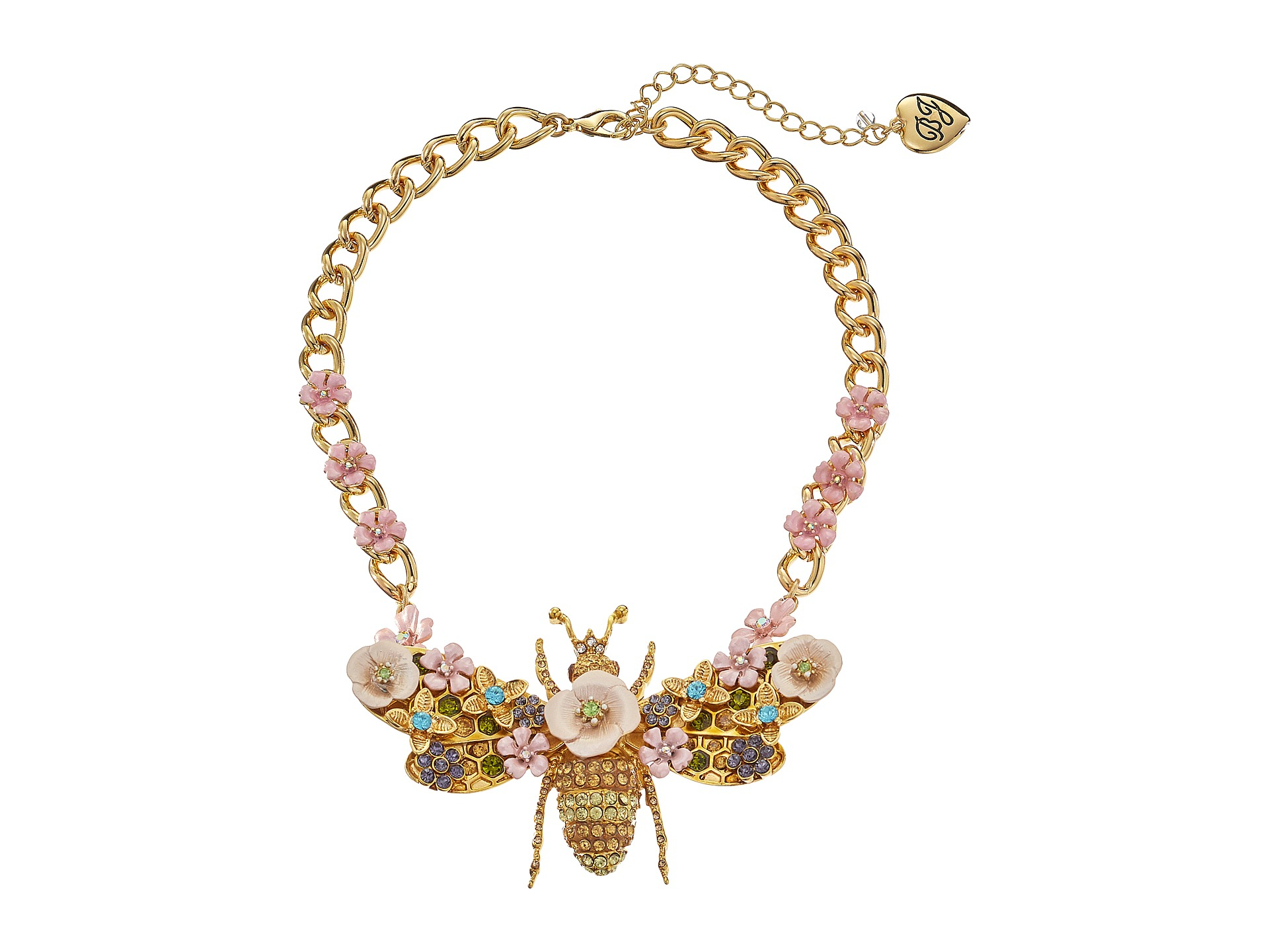 Betsey Johnson Queen Bee Big Bee Frontal Necklace in Metallic | Lyst