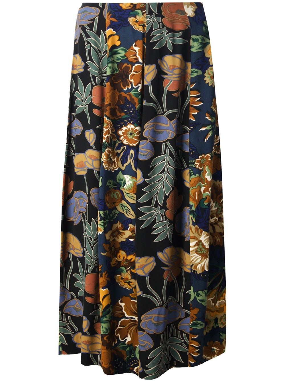Kenzo Vintage Long Floral Print Skirt in Multicolor (multicolour) | Lyst